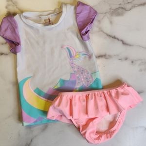 Cat and Jack Mermaid Rash Guard and Swimsuit Bottom